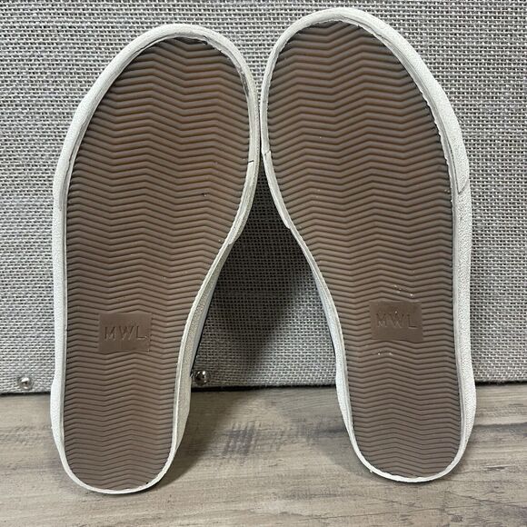 MADEWELL Sidewalk Low Top Sneakers Leather Snake Print Size 7.5 Minimalist White - Picture 7 of 8